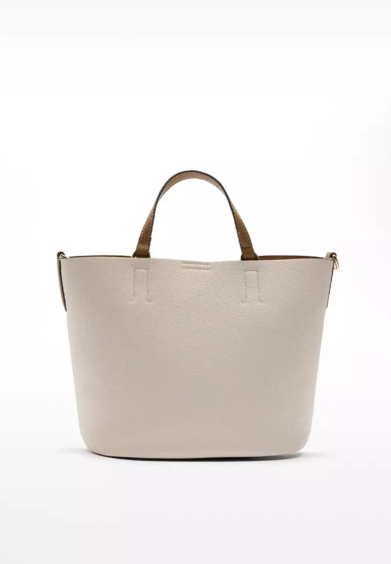 Parfois Leather Bag With Interchangeable Straps Bowling Bag With