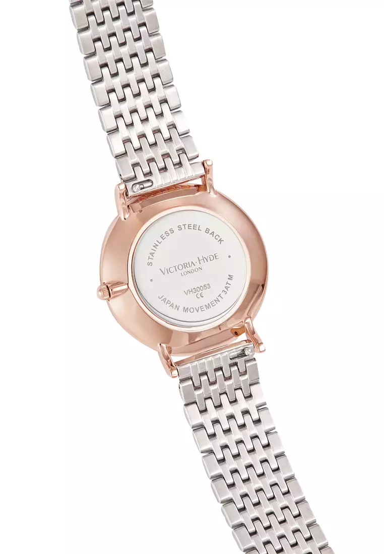 Primrose 女士手表 经典雙色玫瑰金-銀不鏽鋼表鏈 33mm玫瑰金圓形表殼-玫瑰金色