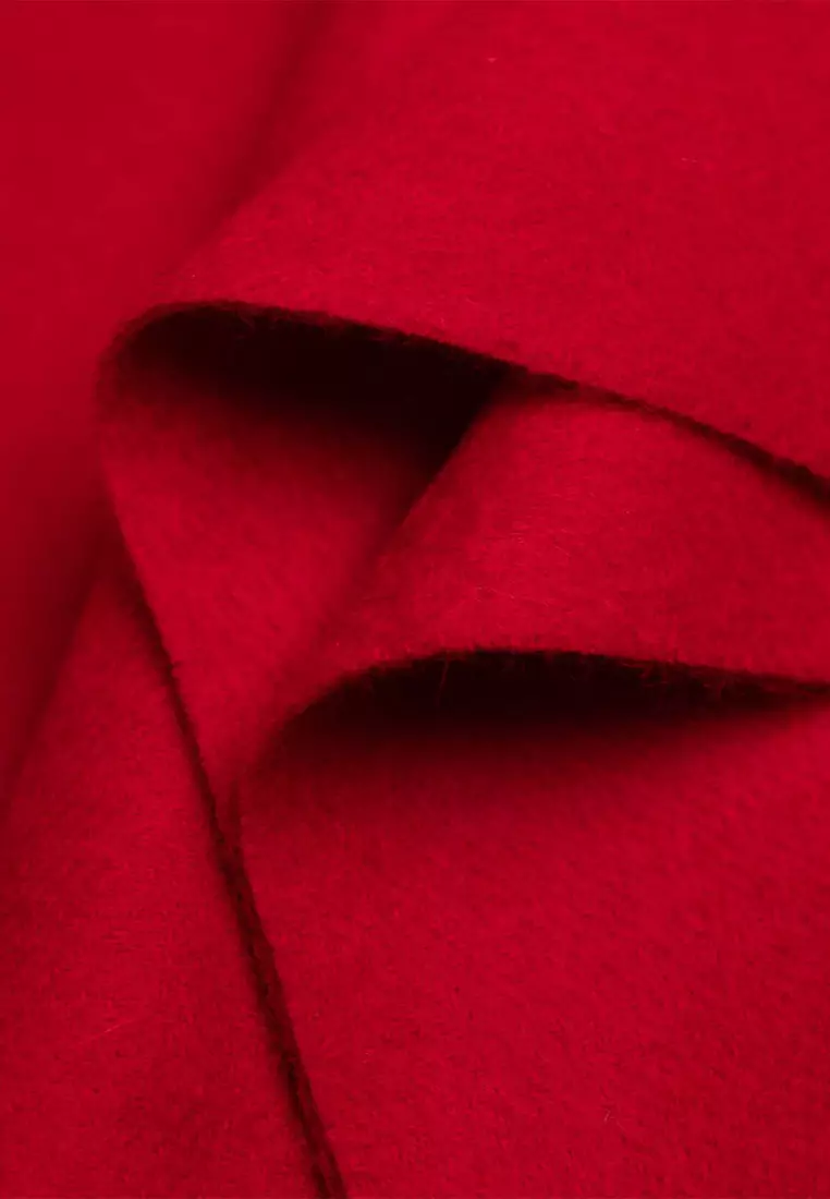 Aksesoris Wanita Pure 100% Virgin Wool Cashmere Shawl Syal Wanita Kasmir Chilli Red