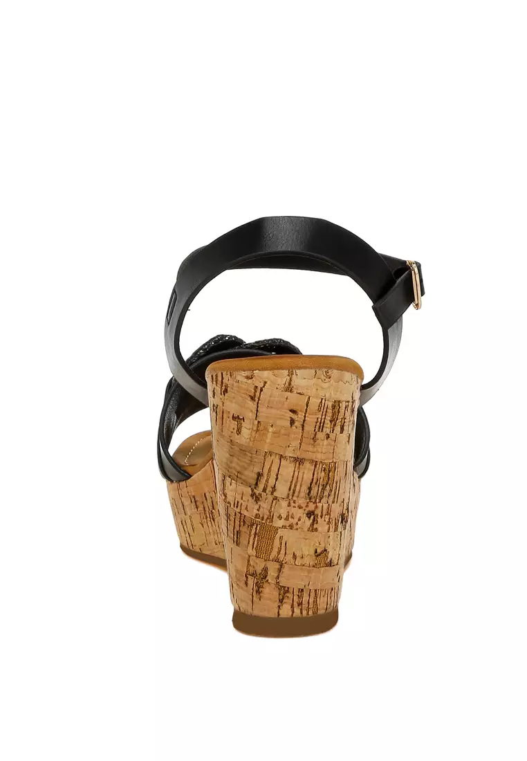 Wedges Gesper Pin Rantai Bantalan Warna Hitam