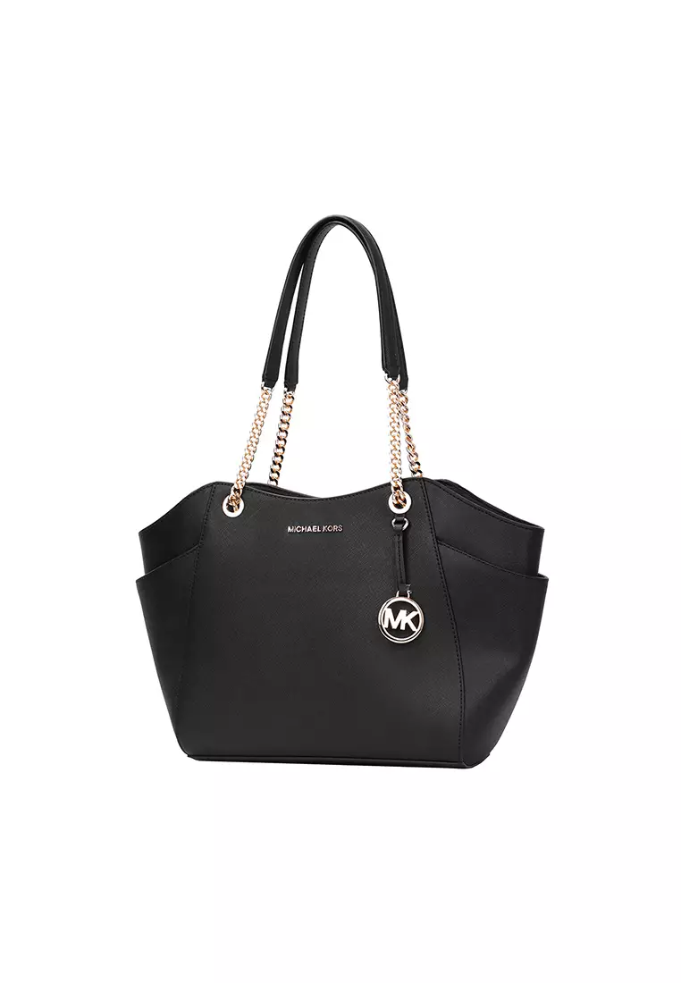 Jet Set Large Signature Logo Shoulder Bag In Black 35T5GTVT3L