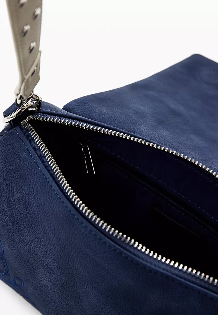 Small crossbody bag with mandala embossing