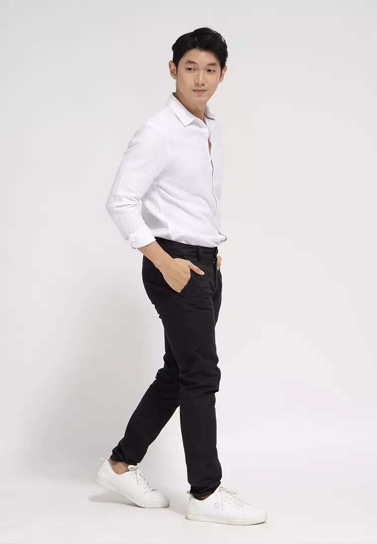 Celana Chinos Cotton Stretch Black OXCON