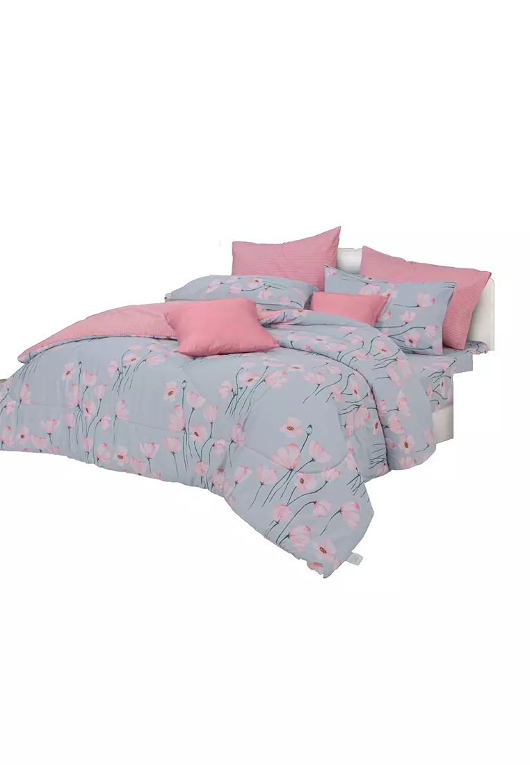 Buy Winny WINNY Floreal Comforter Set 100 Cotton 680 TC(Super Single