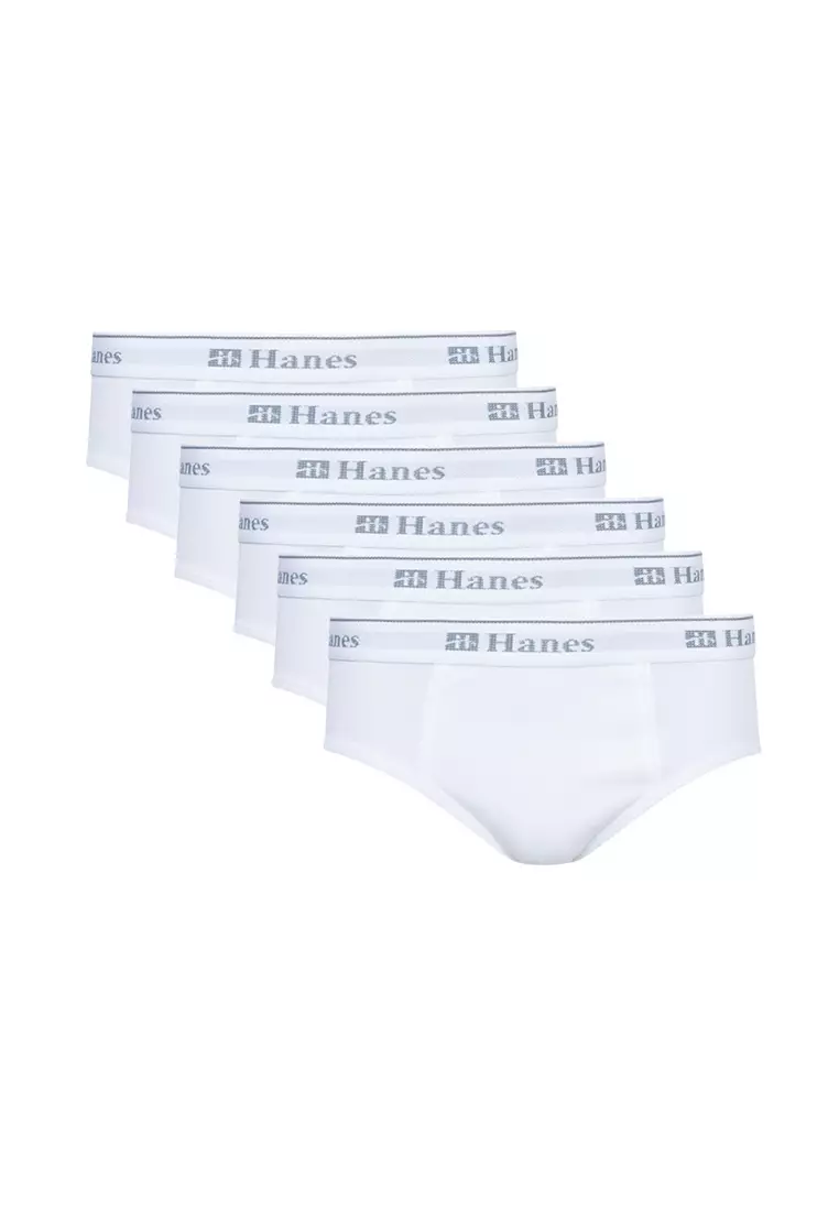 White 6-Pack Smart Hipster Brief 1303