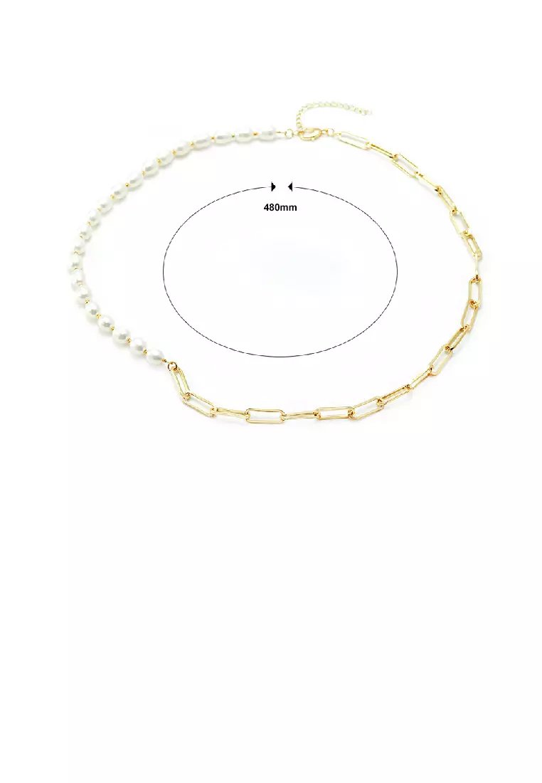 Buy Glamorousky Fashion Elegant Plated Gold Geometric Chain