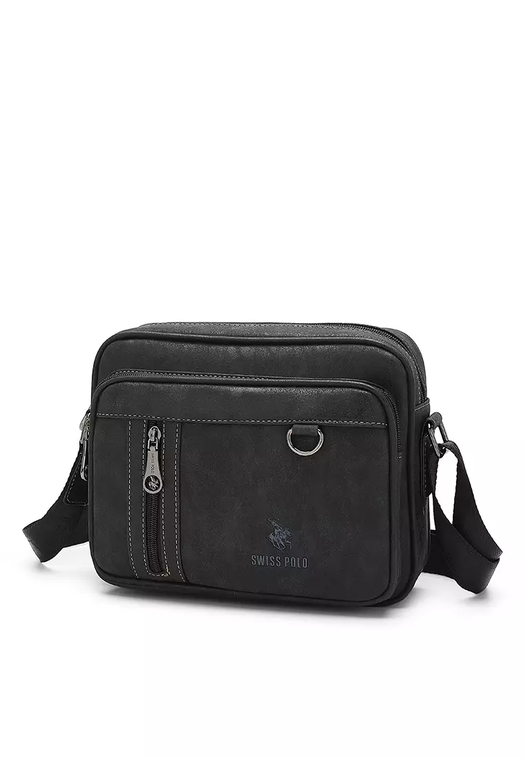 Men's Sling Bag / Crossbody Bag (Tas Selempang Pria) - Hitam