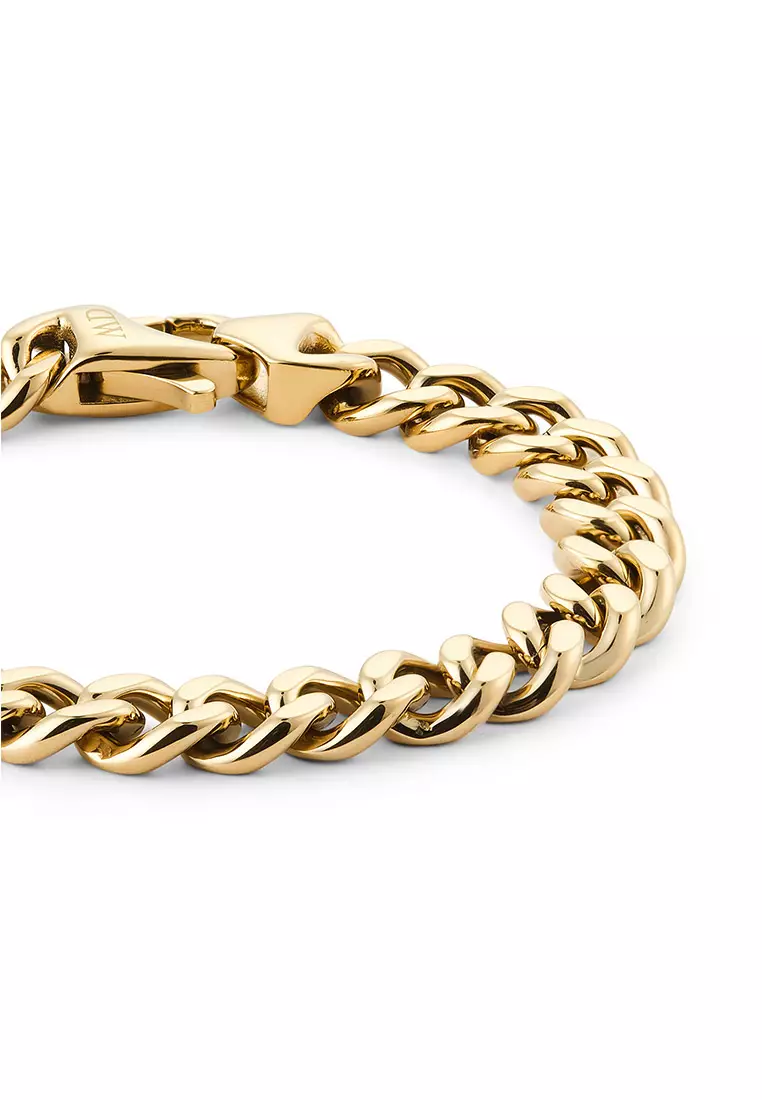 Ellipse Cuban Chain Bracelet Gold Unisex Bracelet for women and men stainless steel crystal Bracelet DW Official Authentic Original