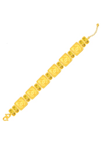 MJ Jewellery gold MJ Jewellery 375 Gold Pulut Dakap Bunga Batik Bracelet T73 (S Size) BC051AC9C6E814GS_1