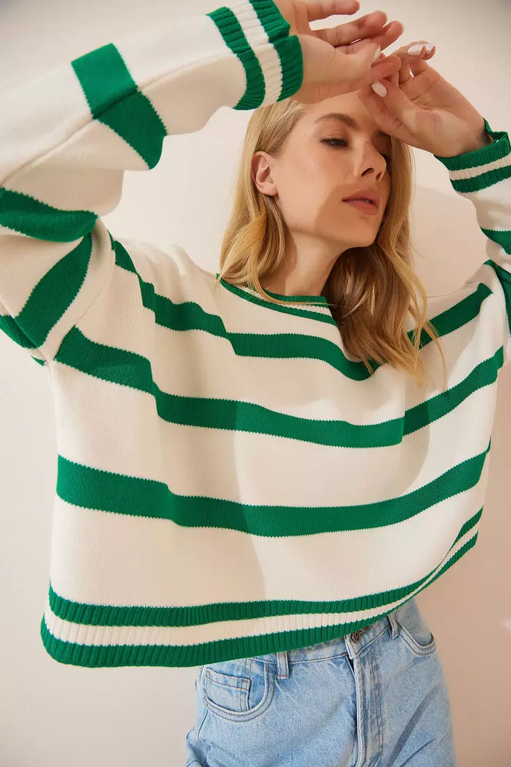 Happiness Istanbul Striped Knit Sweater 2024, Buy Happiness Istanbul  Online