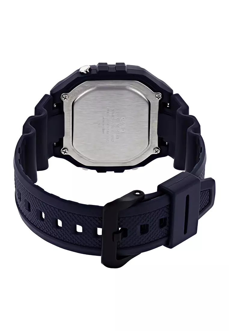 Casio - Jam Tangan Pria - Blue - Resin Strap - W-218H-2AV