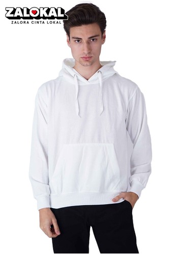 Jual House Of Cuff Jaket Polos Jumper Hoodie Sweater Warna Putih Original Zalora Indonesia