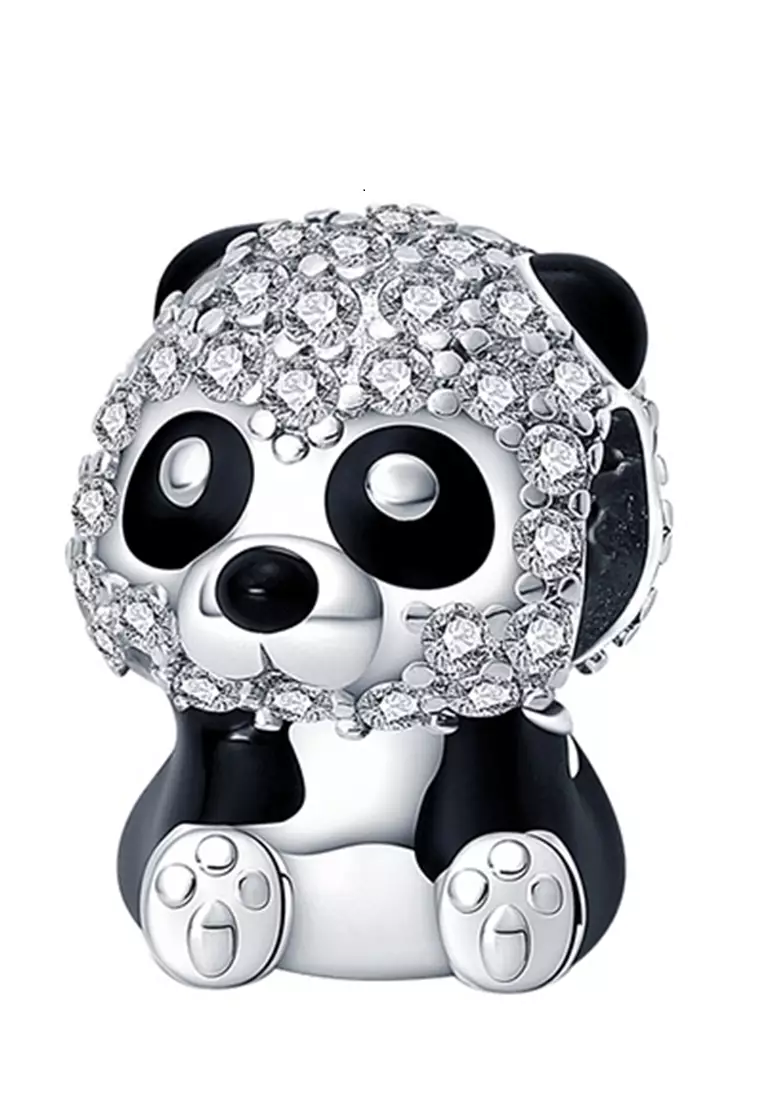 Aksesoris Gelang Tangan Wanita Perhiasan Panda Bracelet Necklace Cute Design Material Metal ORIGINAL - Black White