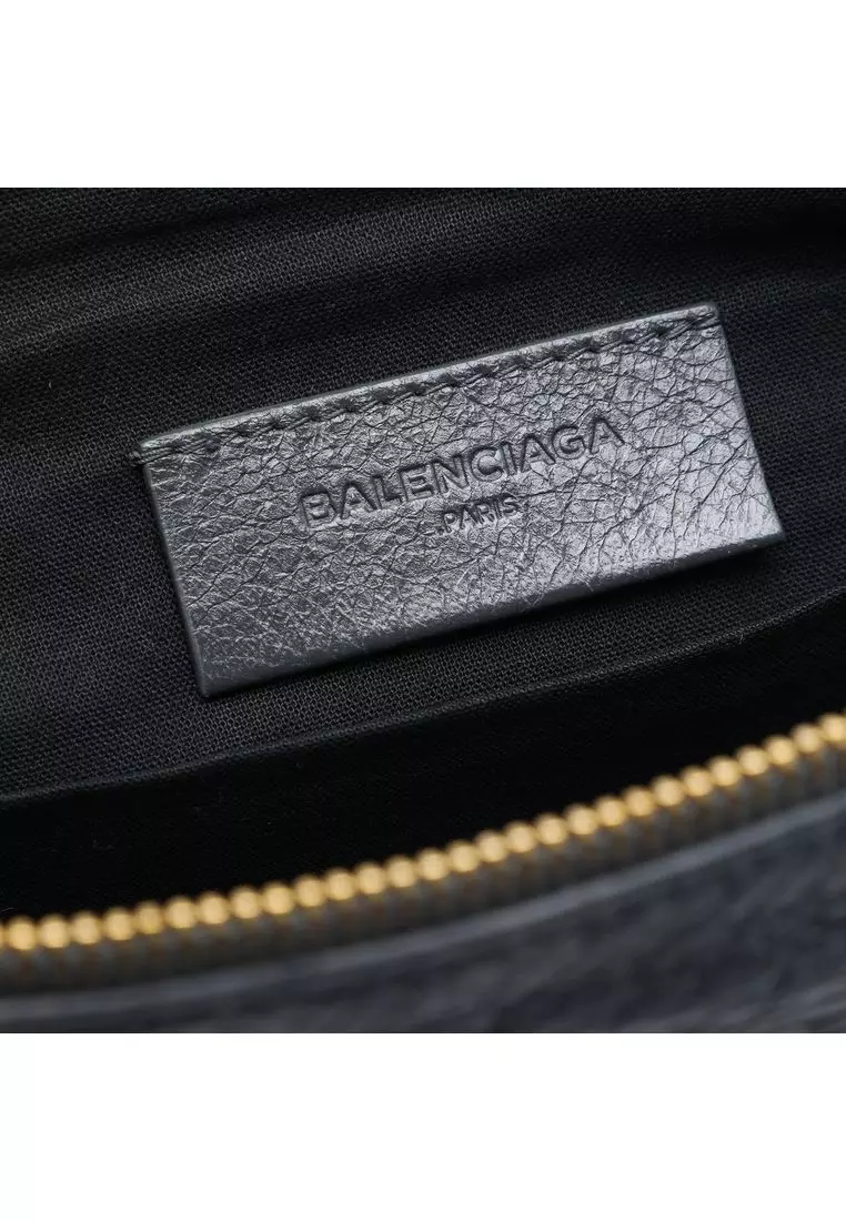 Pre-Loved Balenciaga Lambskin Motocross Classic Zip Around Flat Clutch
