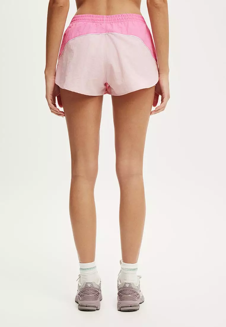 Woven Dolphin Hem Micro Shorts