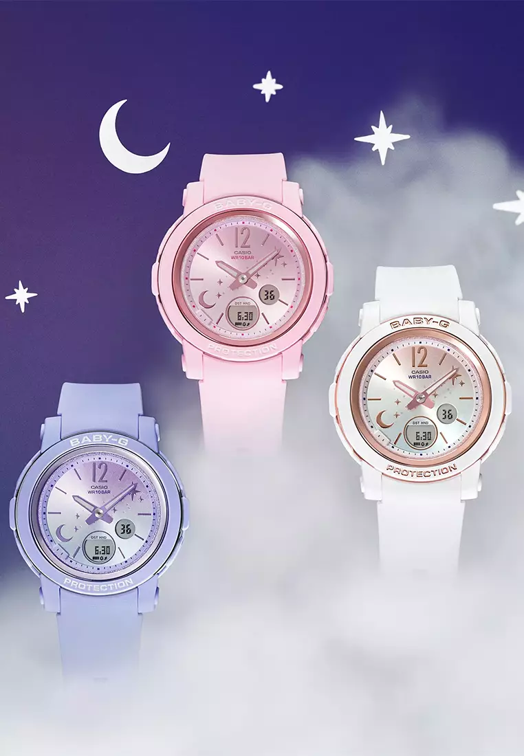 Casio Baby-G Jam Tangan Analog Digital Wanita - Pink - Resin Strap - BGA-290DS-4ADR