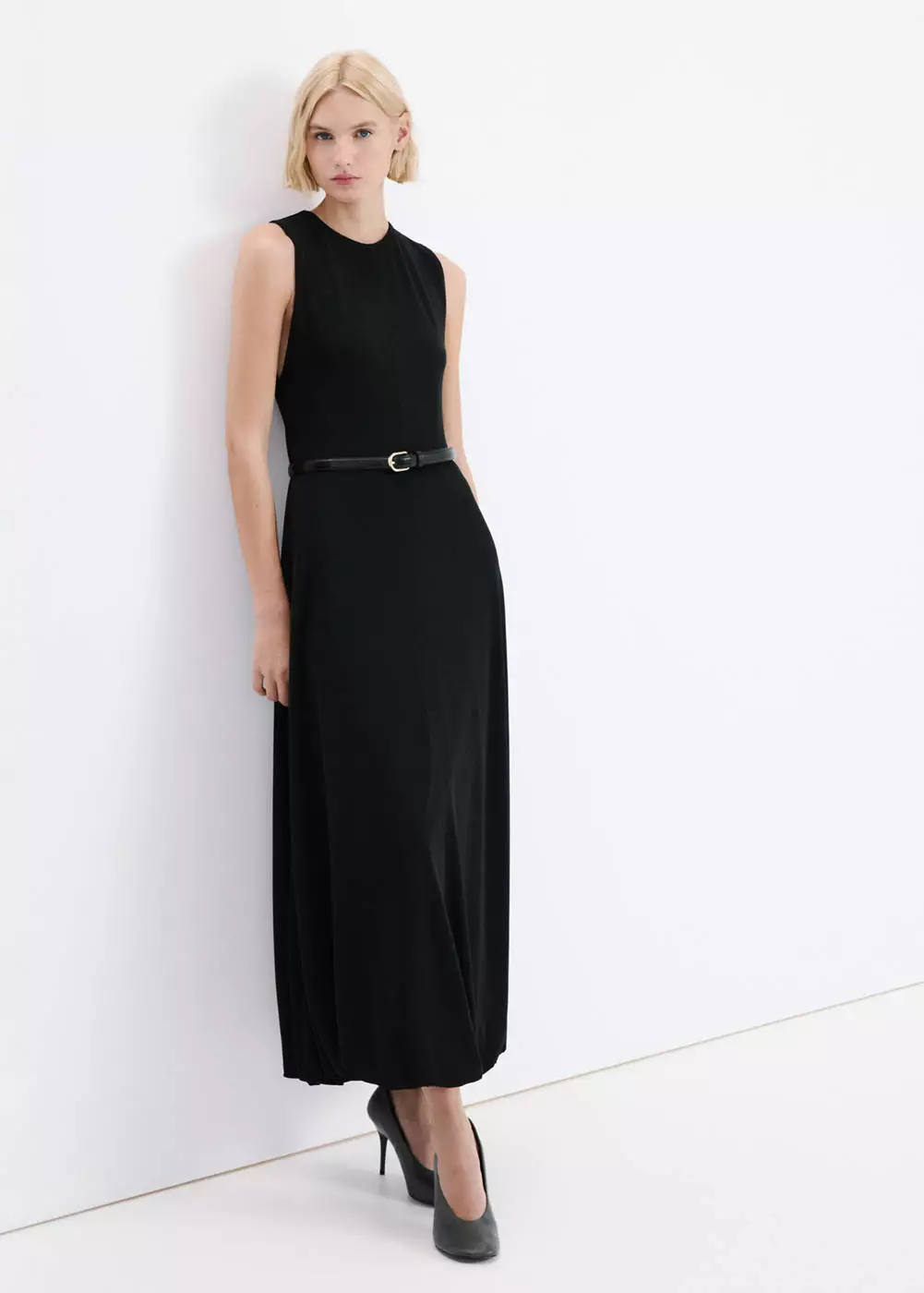 Gaun katun model flare