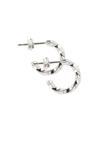 & Other Stories silver Twisted Mini Hoop Earrings 99D6DAC2FD4886GS_1