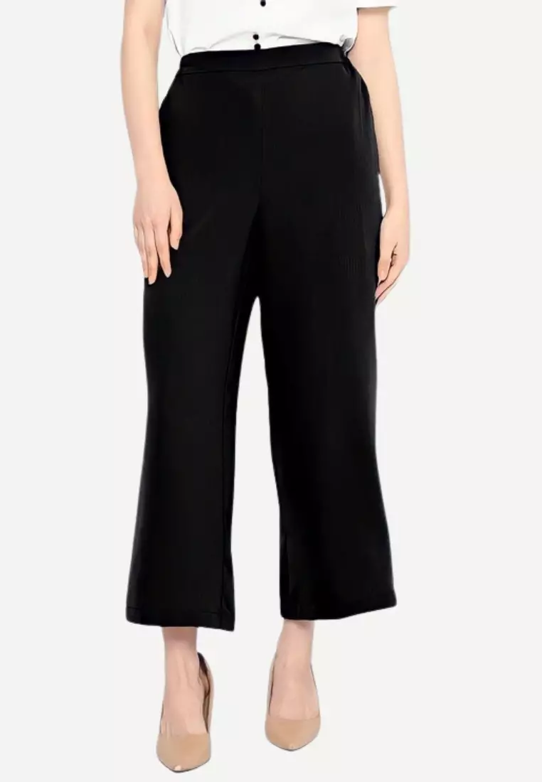 Plain Cullot Casual Look Black By Brilliant Girl Warna HITAM