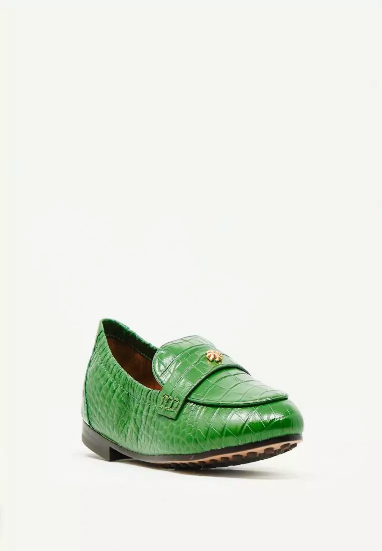 Buy Tory Burch TORY BURCH Mocassino In Stampa Cocco Verde