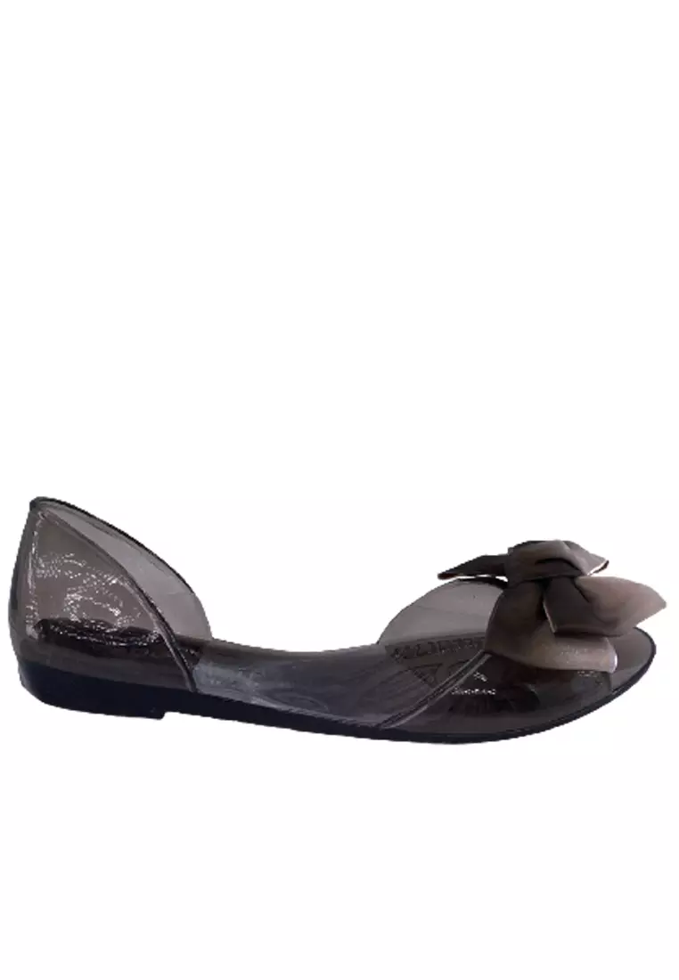 Discount on Halo  shoes - SKU: Bow Waterproof Jelly Flat Sandals