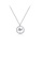Glamorousky white 925 Sterling Silver Fashion Cute Whale Geometric Round Pendant with White Cubic Zirconia and Necklace BB256ACBDAF793GS_1
