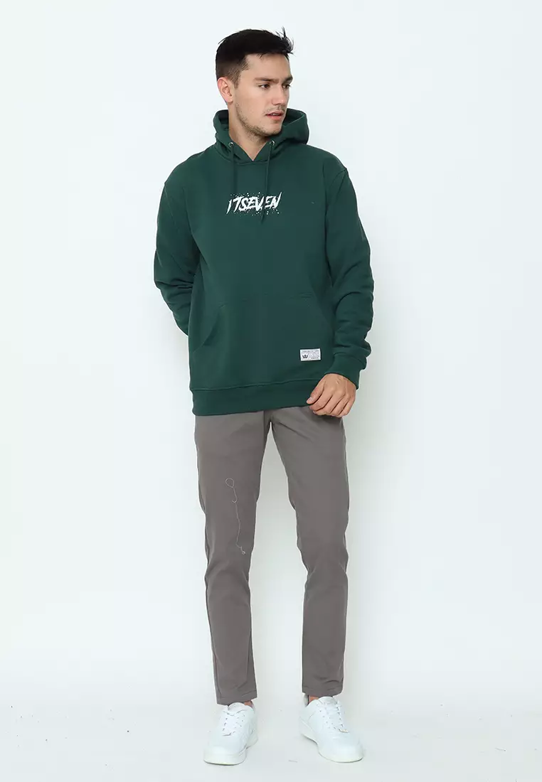 17SEVEN Hoodie Sablon Pria 0182-SCRACH-GRN