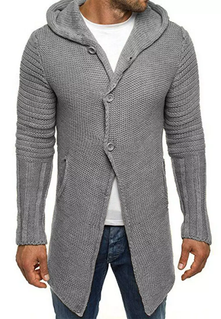 Mens cardigan hoodie sale