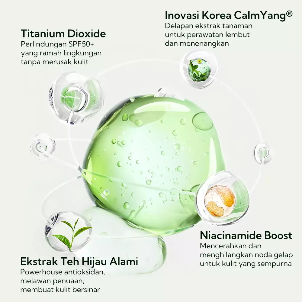 BREYLEE UV Sunscreen Cream - Green Tea (40ml)