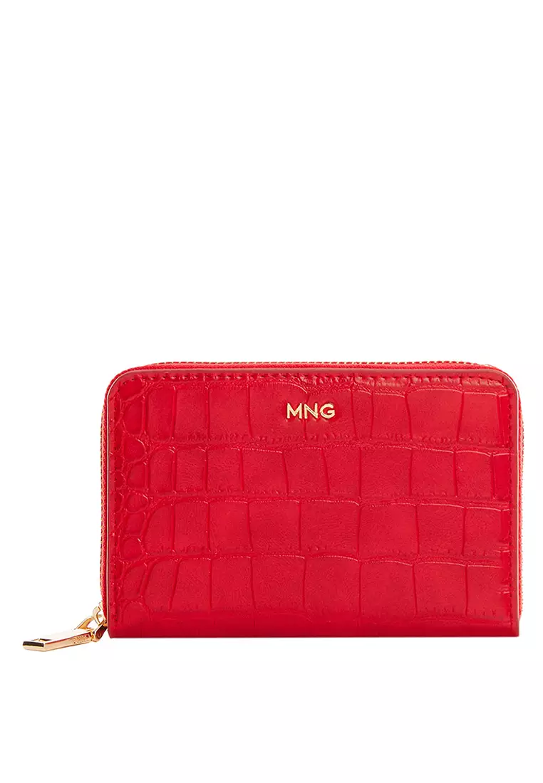 Mango croc best sale effect purse