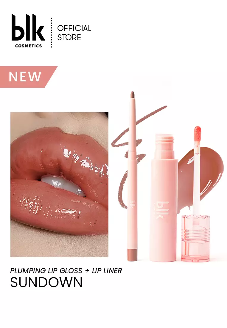 Discount on Blk Cosmetics  shoes - SKU: Blk Cosmetics Fresh Plumping Lip Gloss And Lip Liner Set Sundown