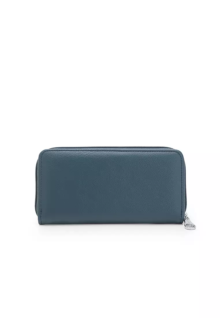 Women's Long Zipper Wallet / Purse - Grey