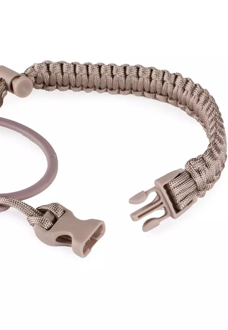 Crossing Paracord Bottle Carrier Strap with Carabiner - Beige