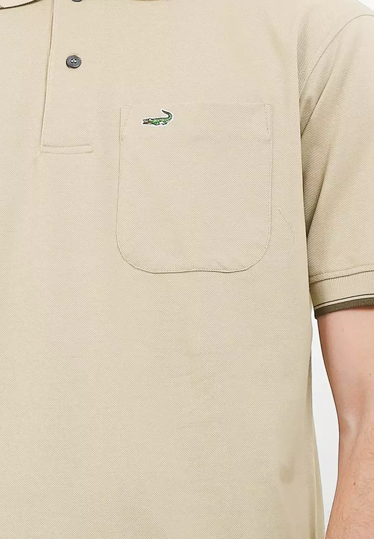 Crocodile CRCOLE 3 Oat - Baju Pria Men Polo Shirt - Relax Fit - Katun