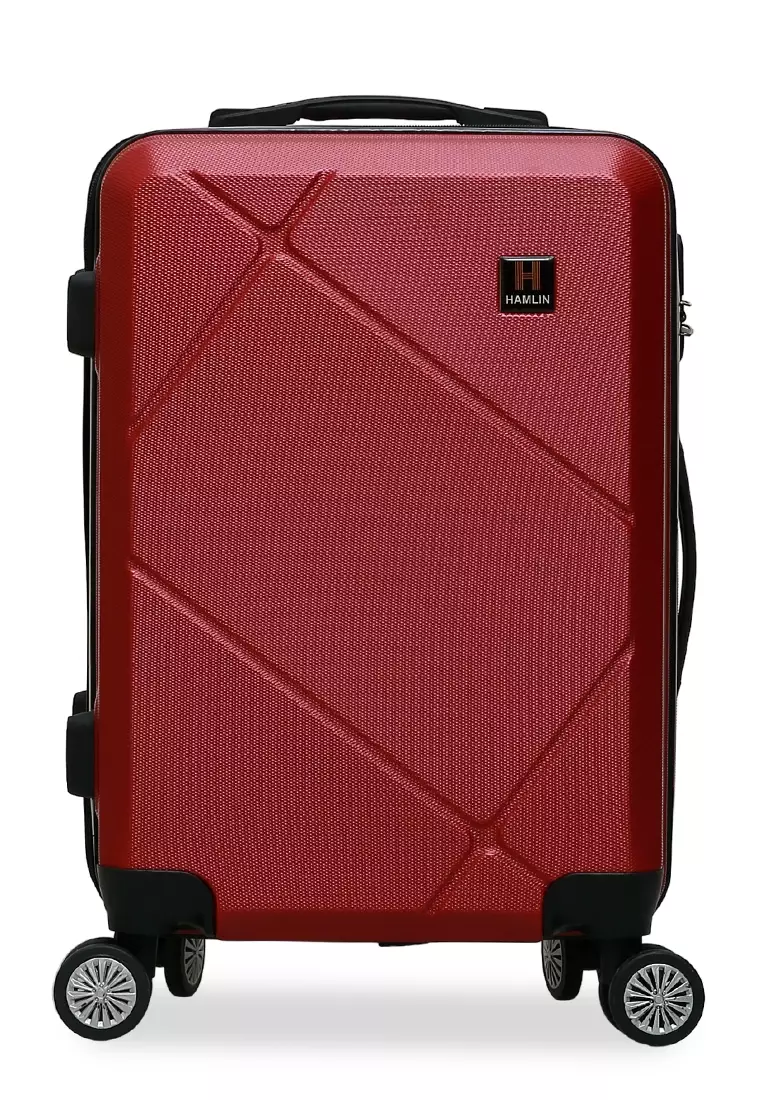 Carlton Tas Koper Unisex Size 20 Inch Suitcase 3 Digit Combination Lock Large Compartment Material Fiber ABS ORIGINAL - Red
