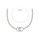 Glamorousky silver Simple Fashion 316L Stainless Steel Pattern Double Ring Necklace 7639AAC57803C1GS_2