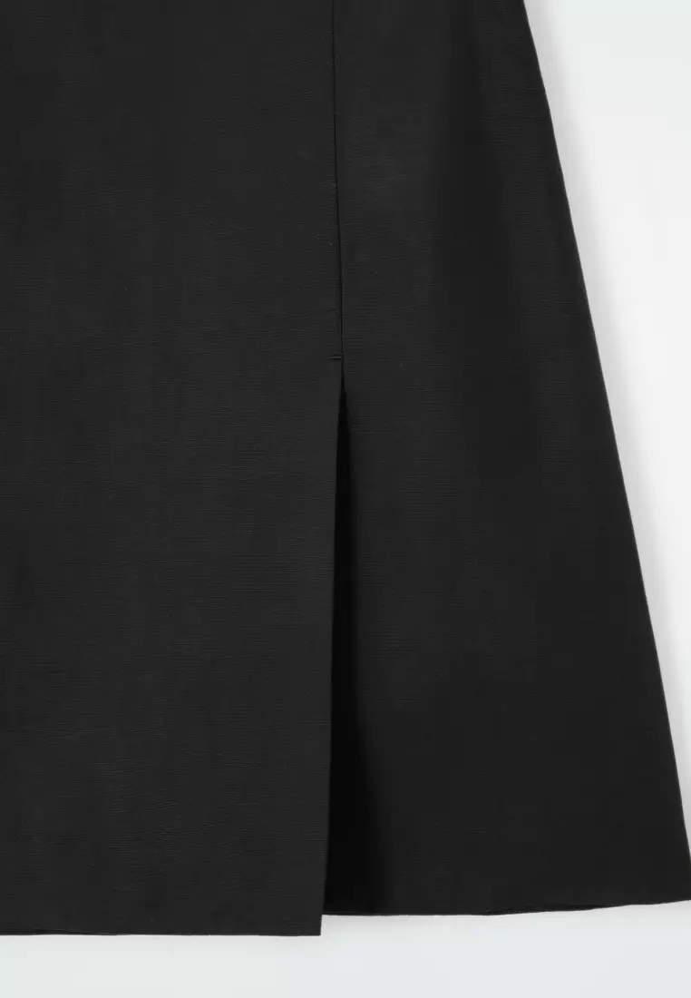 Front-Pleat Mini Skirt