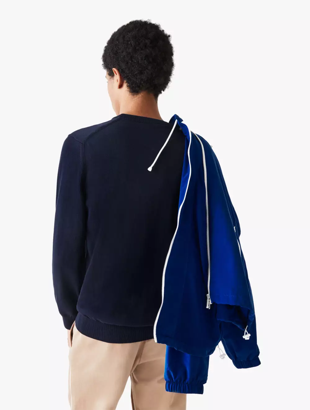 Men's Organic Cotton Crew Neck Sweater - Blue