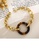 Glamorousky silver Simple Fashion Plated Gold Hollow Geometric Circle 316L Stainless Steel Chain Bracelet 2A31BACB98E312GS_3