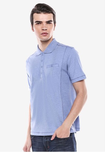 Jual LGS LGS Regular Fit Kaos  Polo  Biru Muda Polo  