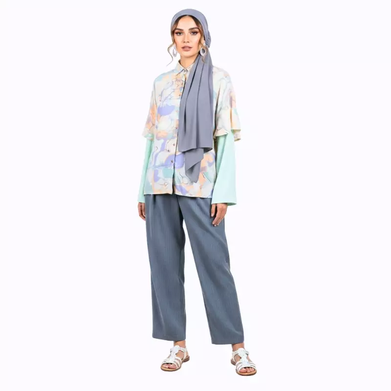 Blouse Batik Wanita - Bhatara Batik Lenora - Atasan Batik Modern Lengan Panjang