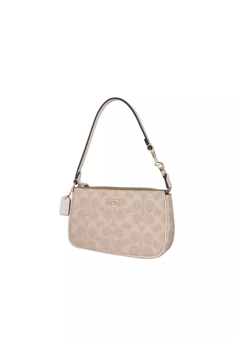 Nolita 19 Shoulder Bag In Signature Canvas Sand Chalk CW426
