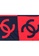 Chanel multi Pre-Loved Chanel Silk Double Logo Scarf Red & Blue Color, no Box 62986AC57E0C23GS_3