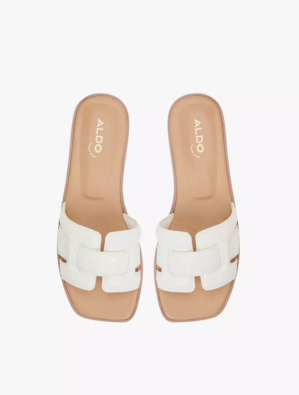 Aldo Eleny Flat Sandals - White