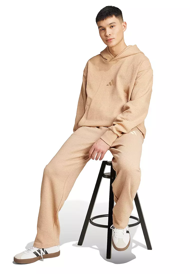 ALL SZN Waffle Knit Open Hem Jogger Pants