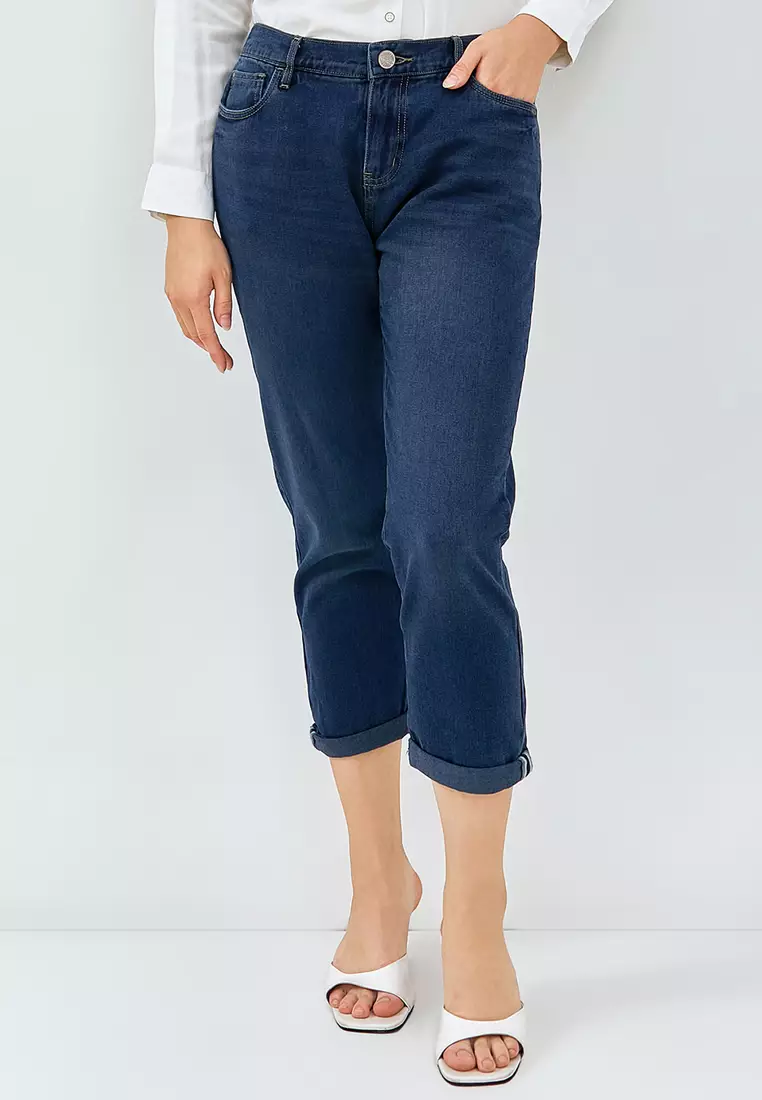 Flamoush Walter Blue Boyfriend Wanita Jeans