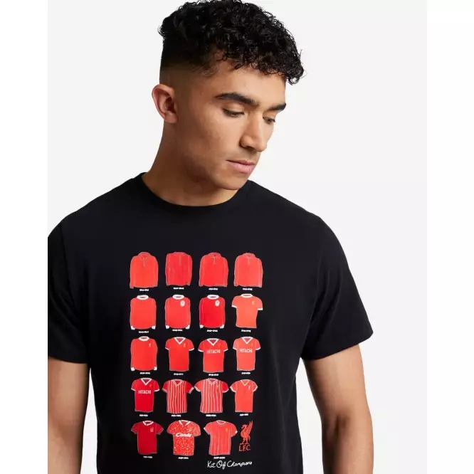 Liverpool FC Lfc M Retro Kit Of Champions Men - Official LFC T Shirt Original Pria