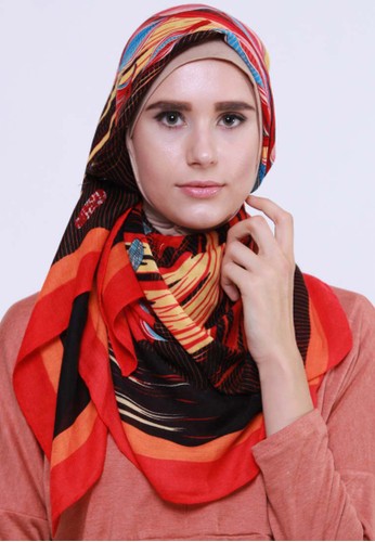 Abstract Motif Scarf Black