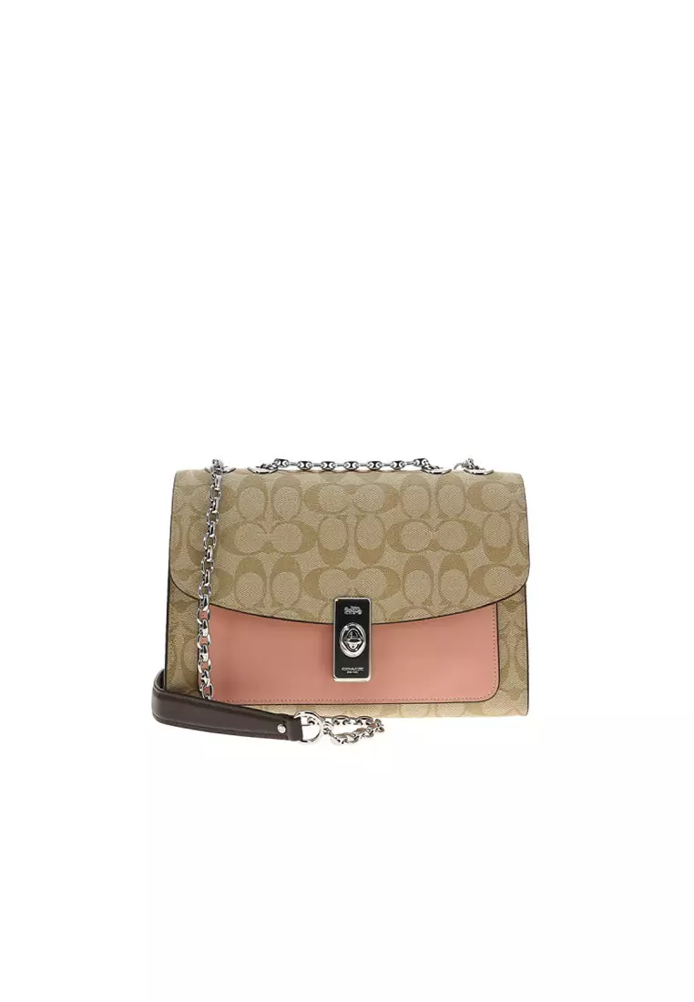 Buy Coach COACH PVC with cow leather medium single shoulder