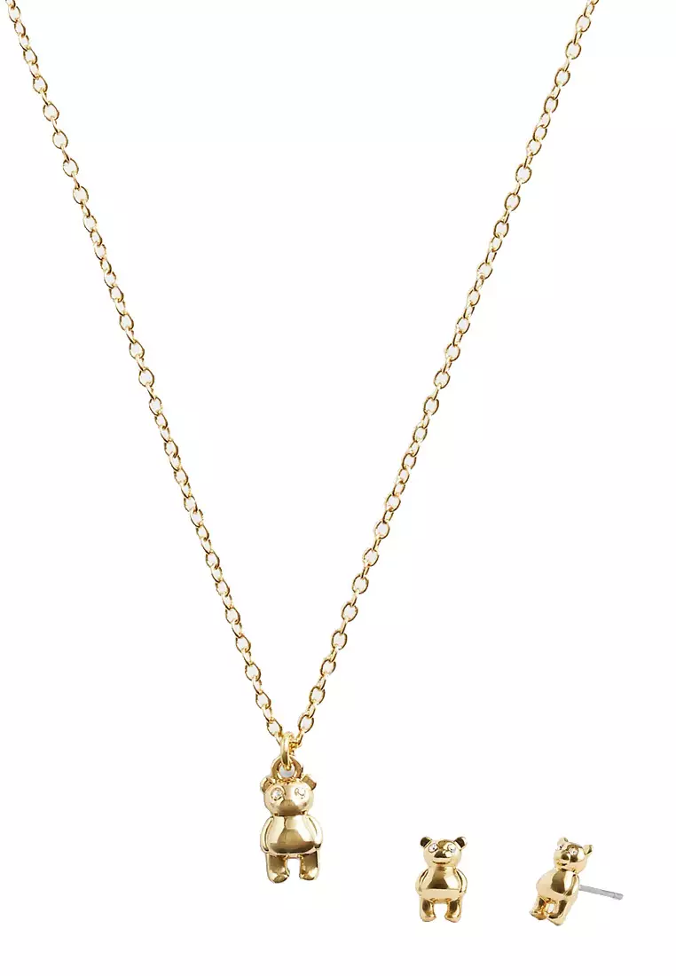 Coach Pave Halo Short Pendant Necklace - Gold